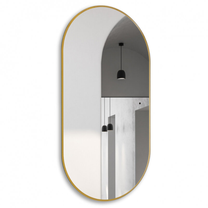 Изображение товара Зеркало с подсветкой диаметром 55 см Abber Kontur AG6304SCG золото