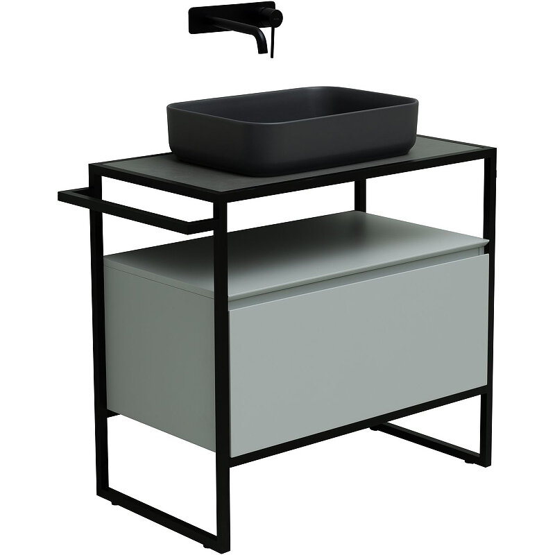 Изображение товара Тумба под раковину Allen Brau Priority 80 см напольная серый с эмалью