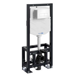 Изображение товара Инсталляция для унитаза WasserKraft Dill 61TLT.010.ME, механическая клавиша, белая