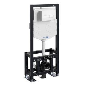 Изображение товара Инсталляция для унитаза WasserKraft Dill 61TLT.010.ME.WM03, механическая клавиша белая матовая