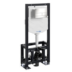 Изображение товара Инсталляция для унитаза WasserKraft Dill 61TLT.010.ME.BN04, механическая клавиша никель
