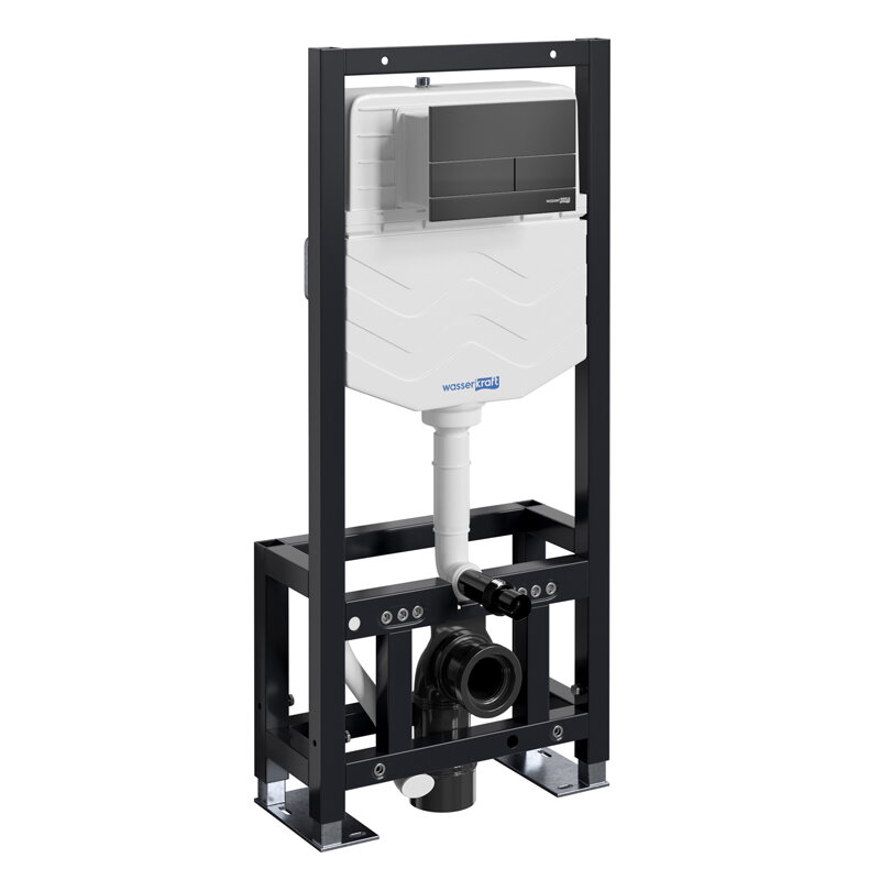 Изображение товара Инсталляция для унитаза WasserKraft Dill 61TLT.010.ME.MB04, механическая клавиша черная матовая Изображение товара Инсталляция для унитаза WasserKraft Dill 61TLT.010.ME.MB04, механическая клавиша черная матовая