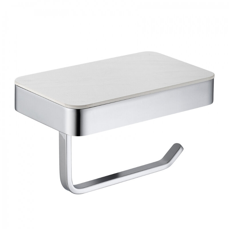 Изображение товара Держатель туалетной бумаги Abber Nord AA1730, с полкой, цвет хром