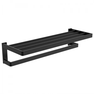 Изображение товара Полка для полотенец Abber Westen AA1758B, 60 см, цвет черный матовый
