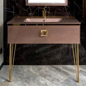 Изображение товара Подвесная тумба под раковину Armadi Art Lucido 770-100-PU, лиловая