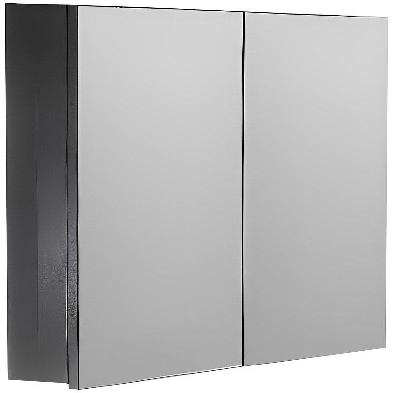 Изображение товара Зеркальный шкаф Armadi Art Vallessi 547-A glossy, 80 см с подсветкой, антрацит глянцевый