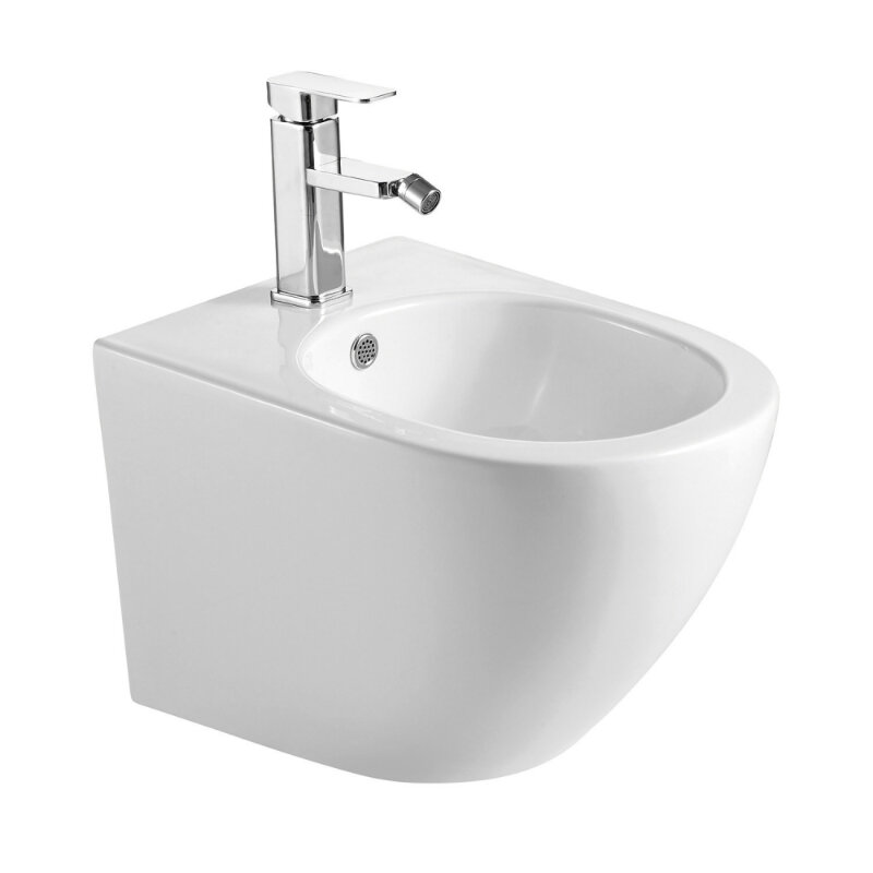 Изображение товара Подвесное биде Abber Bequem AC1150 из фаянса белого цвета, Германия