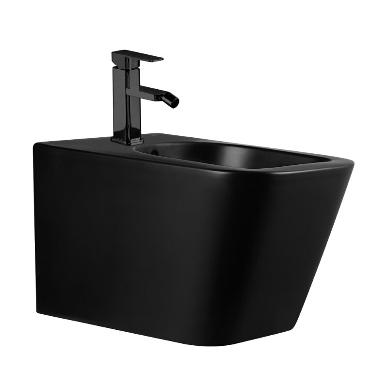 Изображение товара Биде Abber Rechteck AC1250MB подвесное черный матовый фаянс современный стиль