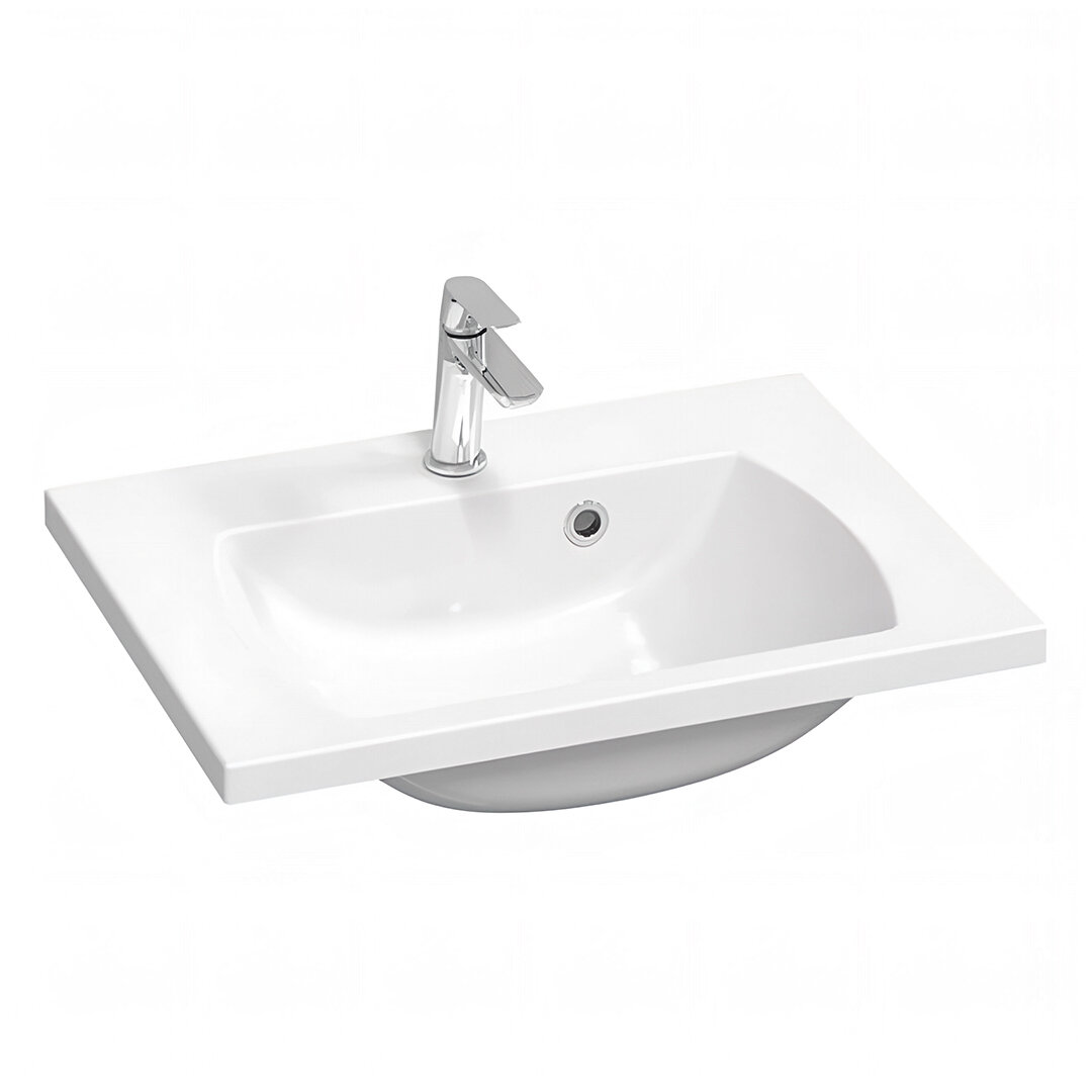 Изображение товара Раковина Ravak Classic 600 белая прямоугольная из искусственного камня