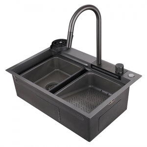 Изображение товара Кухонная мойка Abber Wasser Kreis AF2194NG, 68 см, цвет никель