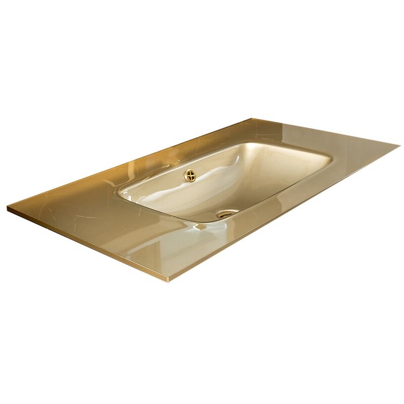 Изображение товара Раковина Armadi Art Lucido 852-100-Light Gold Моноблок 101 см