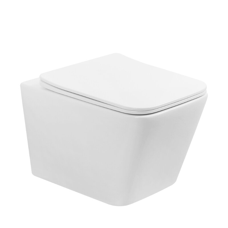 Изображение товара Подвесной безободковый унитаз Abber Bequem AC1201T с крышкой микролифт