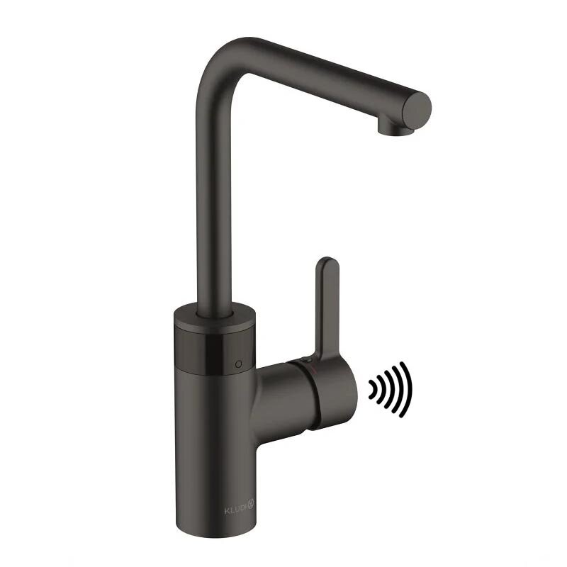 Изображение товара Смеситель Kludi E-GO 422206675, сенсорное управление, черный матовый
