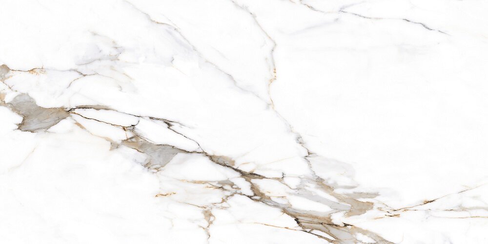 Изображение товара Керамогранит StaroSlim Palermo Polished 60x120 см белый и серый для пола и стен
