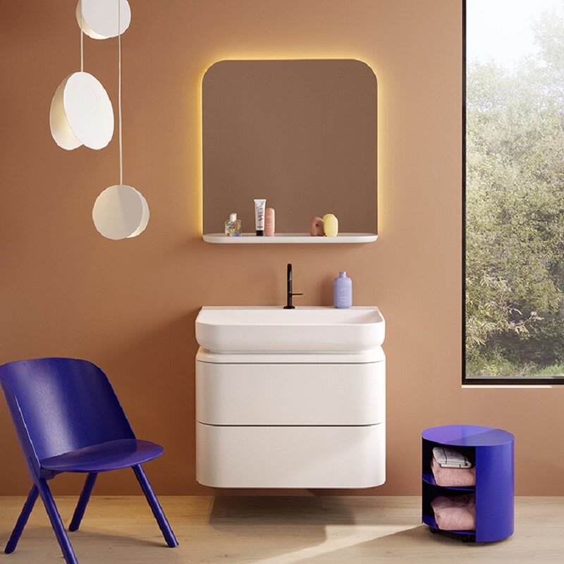 Изображение товара Тумба с раковиной Burgbad B.ME SGTW100F5981G0126C0037*1 (100 см) подвесная белый матовый