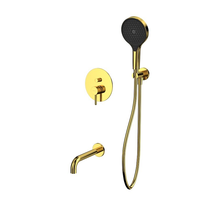 Изображение товара Смеситель для ванны и душа Whitecross Y YSET06TOPGL с душевым гарнитуром золото