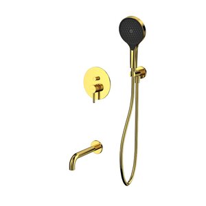 Изображение товара Смеситель для ванны и душа Whitecross Y, YSET06TOPGL, с душевым гарнитуром, цвет золото