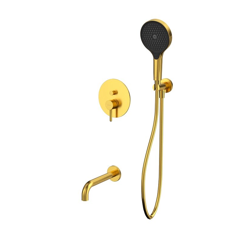 Изображение товара Смеситель для ванны и душа Whitecross Y YSET06TOPGLB с брашированным золотом