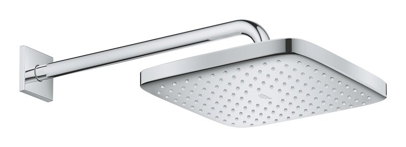 Изображение товара Верхний душ Grohe Tempesta Cube, 26687000, 25 см, 1 режим струи, хром/белый