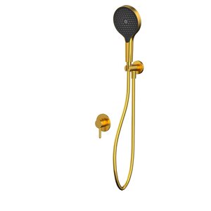 Изображение товара Смеситель для душа Whitecross Y, YSET02TOPGLB, с душевым гарнитуром, цвет брашированное золото