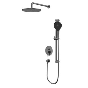 Изображение товара Душевая система Whitecross Y, YSET05TOPGM, цвет вороненая сталь, gunmetal