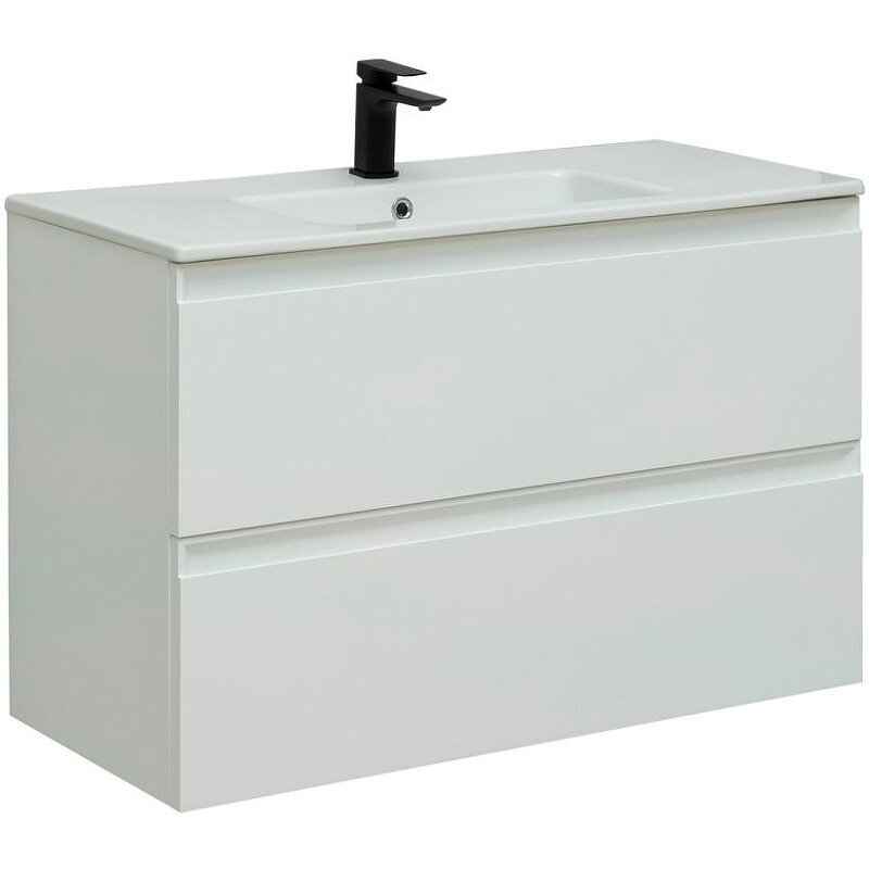 Изображение товара Подвесная тумба под раковину Allen Brau Eclipse 1.E1003.WM 2.0, 100 см, белый матовый