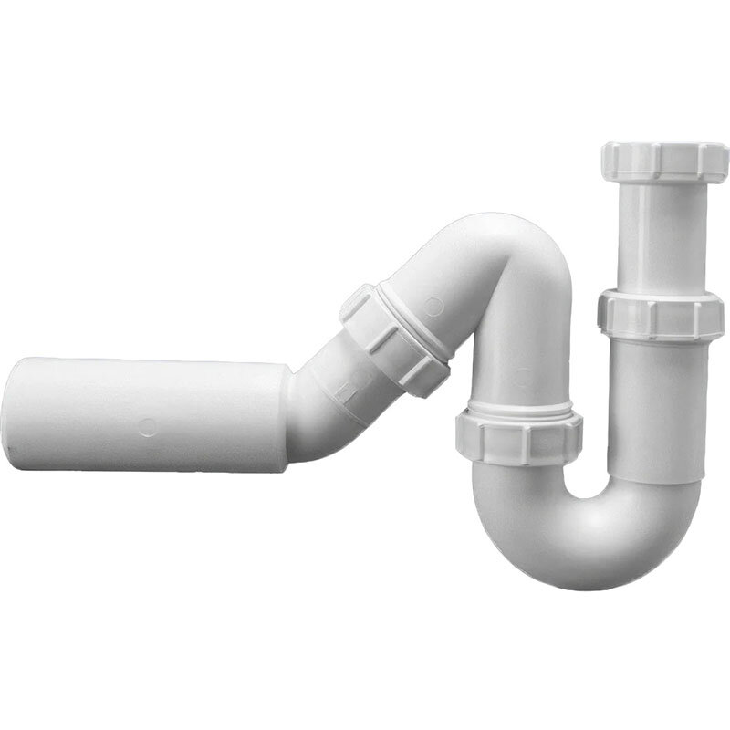 Изображение товара Сифон для кухонной мойки McAlpine MRSK12-50 белый пластиковый с мокрым затвором