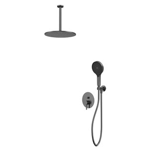 Изображение товара Душевая система Whitecross Y, YSET12TOPGM, цвет вороненая сталь, gunmetal