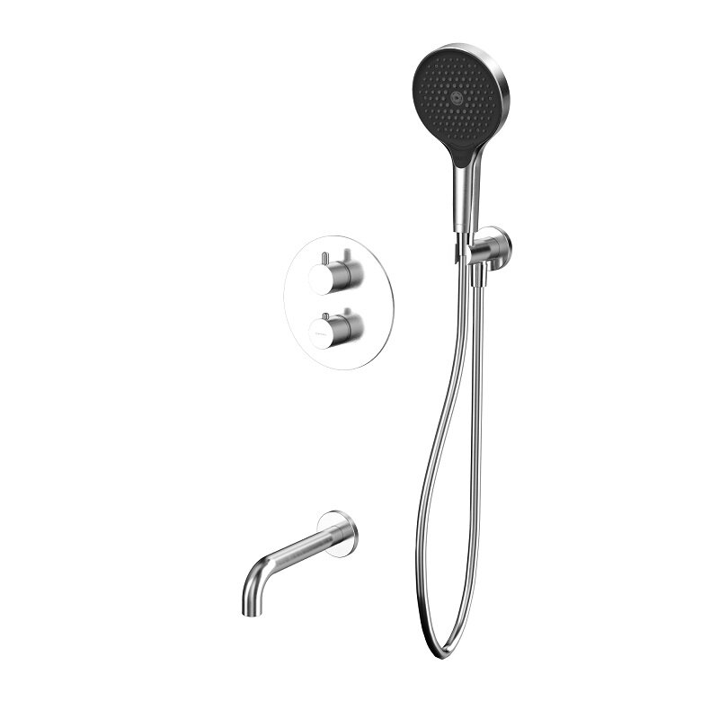 Изображение товара Душевая система Whitecross Y с термостатом брашированный никель