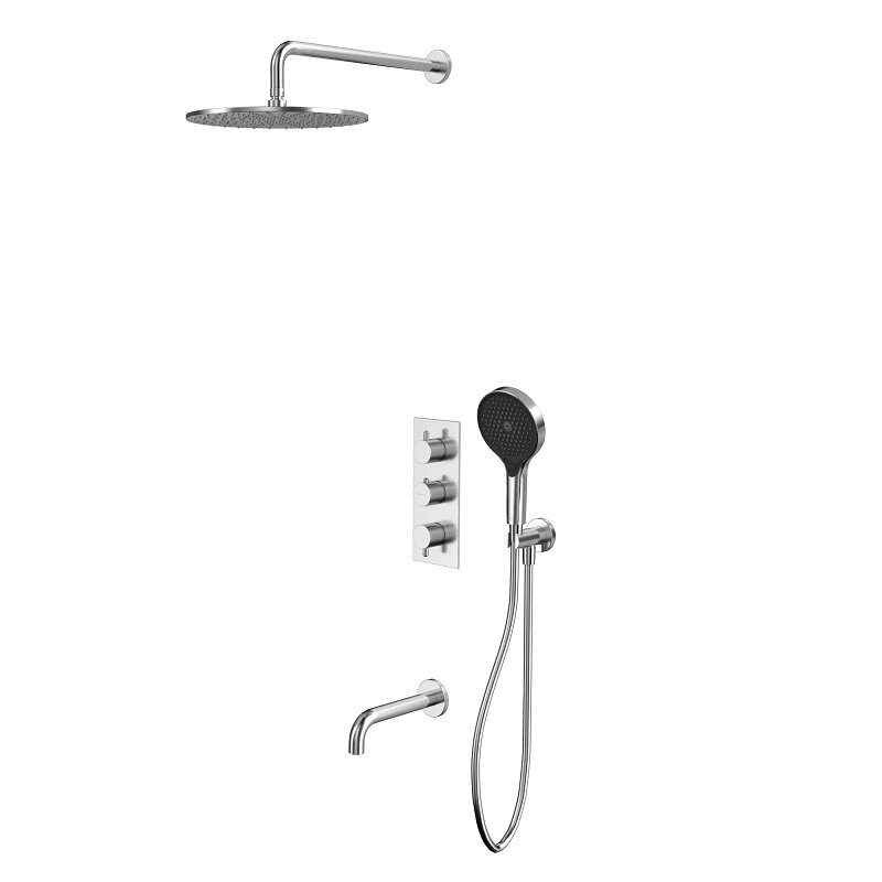 Изображение товара Душевая система Whitecross YSET11TOPNIB с термостатом и цветом брашированный никель