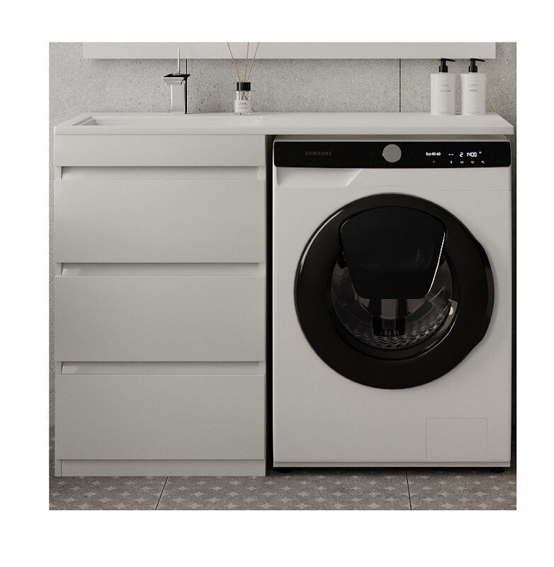 Изображение товара Тумба под раковину Style Line Даллас 110 СС-00002369, 48 см, напольная, Люкс Pluse белая