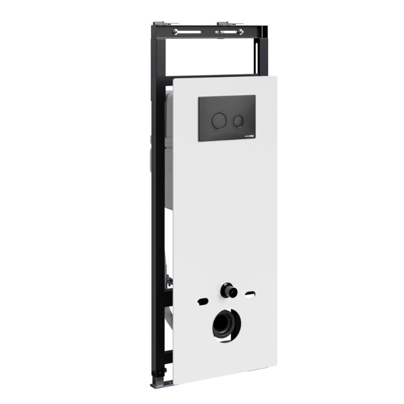 Изображение товара Инсталляция для унитаза WasserKraft Salm 27TLT.010.ME.WH.МБ01 с стеклянной панелью и механической к