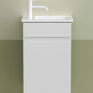 Изображение товара Тумба с раковиной Burgbad Lin20 42 см белый матовый подвесная