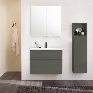 Изображение товара Подвесная тумба с раковиной Burgbad Eqio 92 см серый Германия