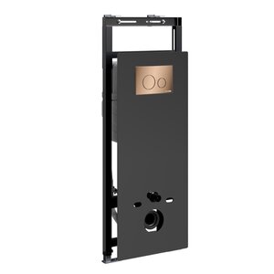 Изображение товара Инсталляция для унитаза WasserKraft Salm 27TLT.010.ME.BL.RG02 черная стеклянная панель механическая