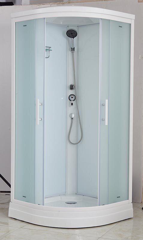 Изображение товара Душевая кабина Imwei XDL-09W, 90 x 90 см, средний поддон, с крышей, стекла прозрачные, профиль белый, анодированный, алюминиевый Изображение товара Душевая кабина Imwei XDL-09W, 90 x 90 см, средний поддон, с крышей, стекла прозрачные, профиль белый, анодированный, алюминиевый