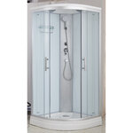 Душевая кабина Imwei XDM-09CH, 90 x 90 см, средний поддон, с крышей, стекла прозрачные, профиль серебристый - фото 1