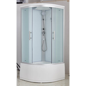 Изображение товара Душевая кабина Imwei XDM-90FH, 90 x 90 см, высокий поддон, с крышей, стекла матовые, профиль серый