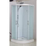 Душевая кабина Imwei XN-09FS, 90 x 90 см, средний поддон, стекла матовые, профиль серебристый - фото 1