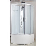 Душевая кабина Imwei XS-90CS, 90 x 90 см, высокий поддон, стекла прозрачные, профиль серебристый - фото 1