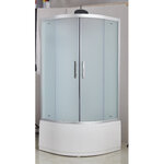 Душевая кабина Imwei XS-90SF, 90 x 90 см, высокий поддон, стекла матовые, профиль серебристый - фото 1