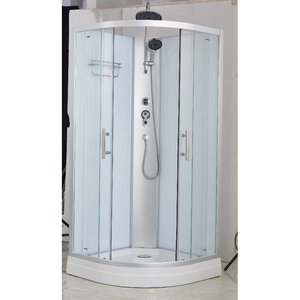 Изображение товара Душевая кабина Imwei XS-09SC, 90 x 90 см, средний поддон, стекла прозрачные, профиль серебристый