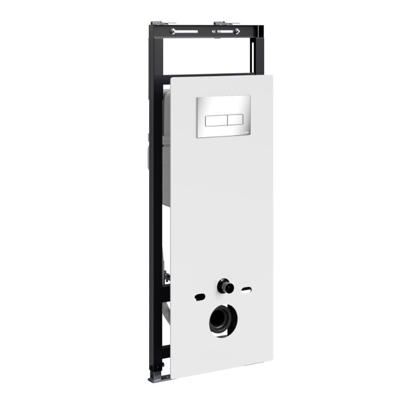 Изображение товара Инсталляция для унитаза WasserKraft Salm 27TLT.010.ME.WH.CH03 с стеклянной панелью и механической к