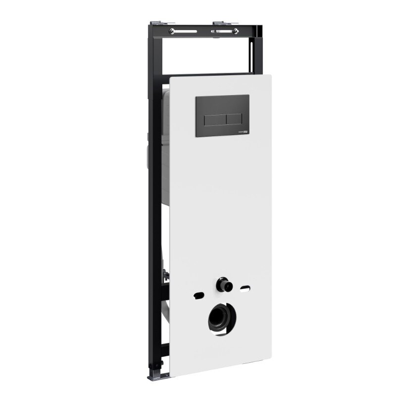 Изображение товара Инсталляция для унитаза WasserKraft Salm 27TLT.010 ME WH MB03, стеклянная панель белая, механическа