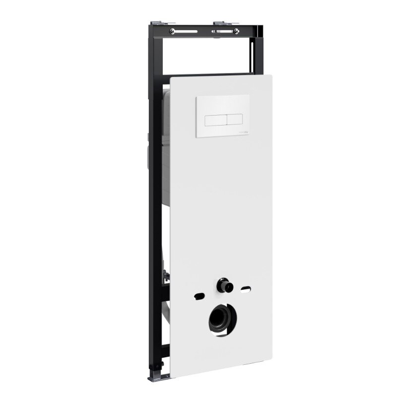 Изображение товара Инсталляция для унитаза WasserKraft Salm 27TLT.010.ME.WH.WH03, декоративная стеклянная панель белая, механическая кнопка смыва белая Изображение товара Инсталляция для унитаза WasserKraft Salm 27TLT.010.ME.WH.WH03, декоративная стеклянная панель белая, механическая кнопка смыва белая