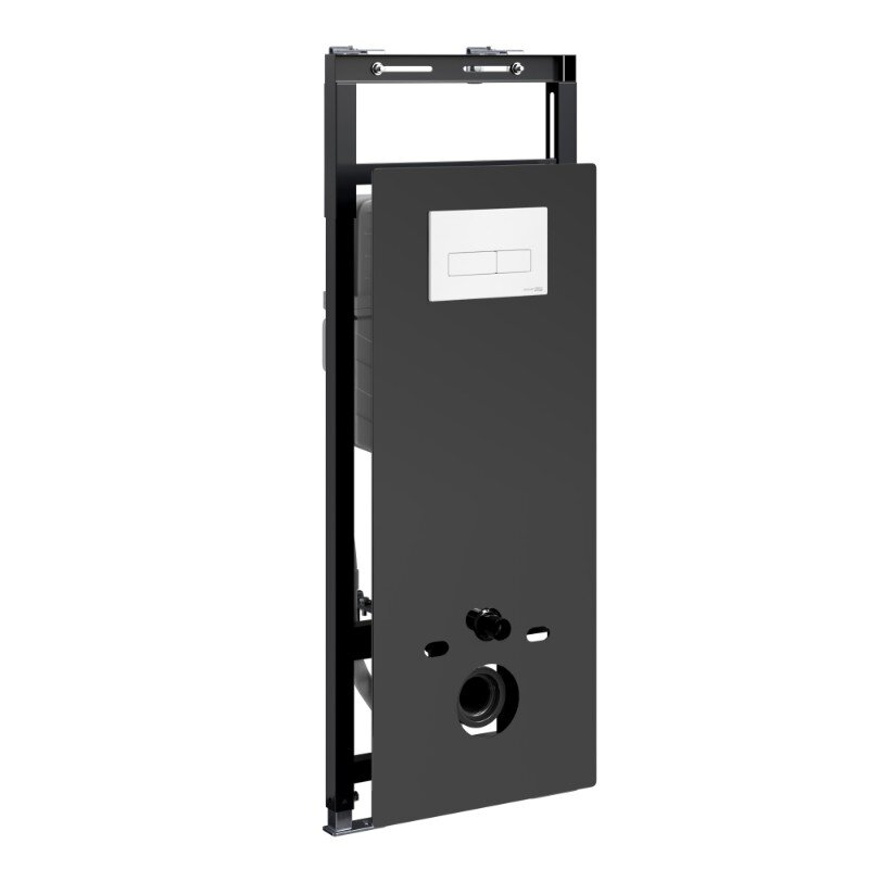 Изображение товара Инсталляция для унитаза WasserKraft Salm 27TLT.010.ME.BL.WM03 с стеклянной панелью черная