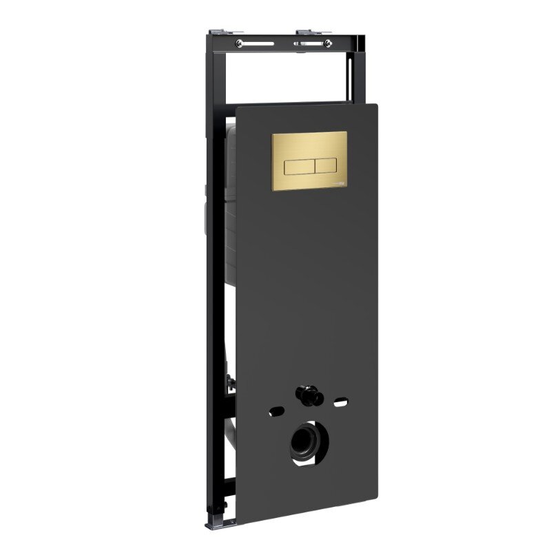 Изображение товара Инсталляция для унитаза WasserKraft Salm 27TLT.010.ME.BL.MG03 черная стеклянная панель