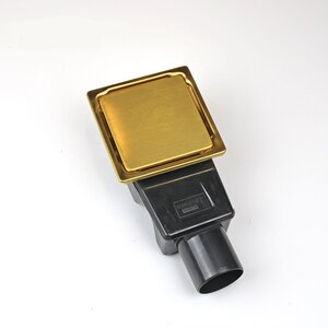 Изображение товара Душевой трап RGW Drain Leo-02-10Gb, 60210210-06, 10 х 10 см,  решетка золото матовое