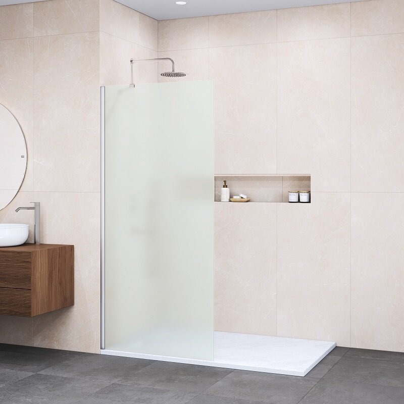 Изображение товара Душевая стенка RGW Walk In WA-102 80 см стекло матовое хром профиль Германия Россия