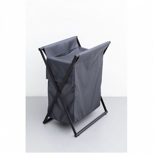 Изображение товара Корзина для белья Allen Brau Priority 00312049, ширина 57 см, глубина 34 см, высота 86 см, черный/серый